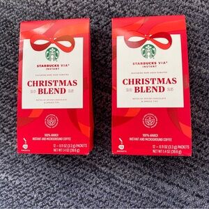 ⭐️Starbucks Via Instant⭐️2025 Christmas Blend 2-12 count packages